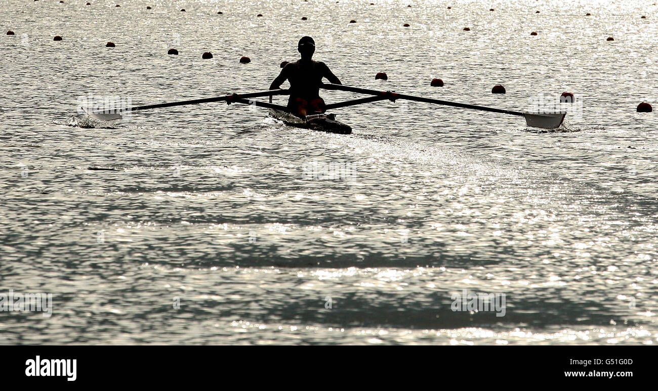 L'équipe d'Aviron Aviron - GO - Eton Dorney Essais Senior Lac Aviron Banque D'Images