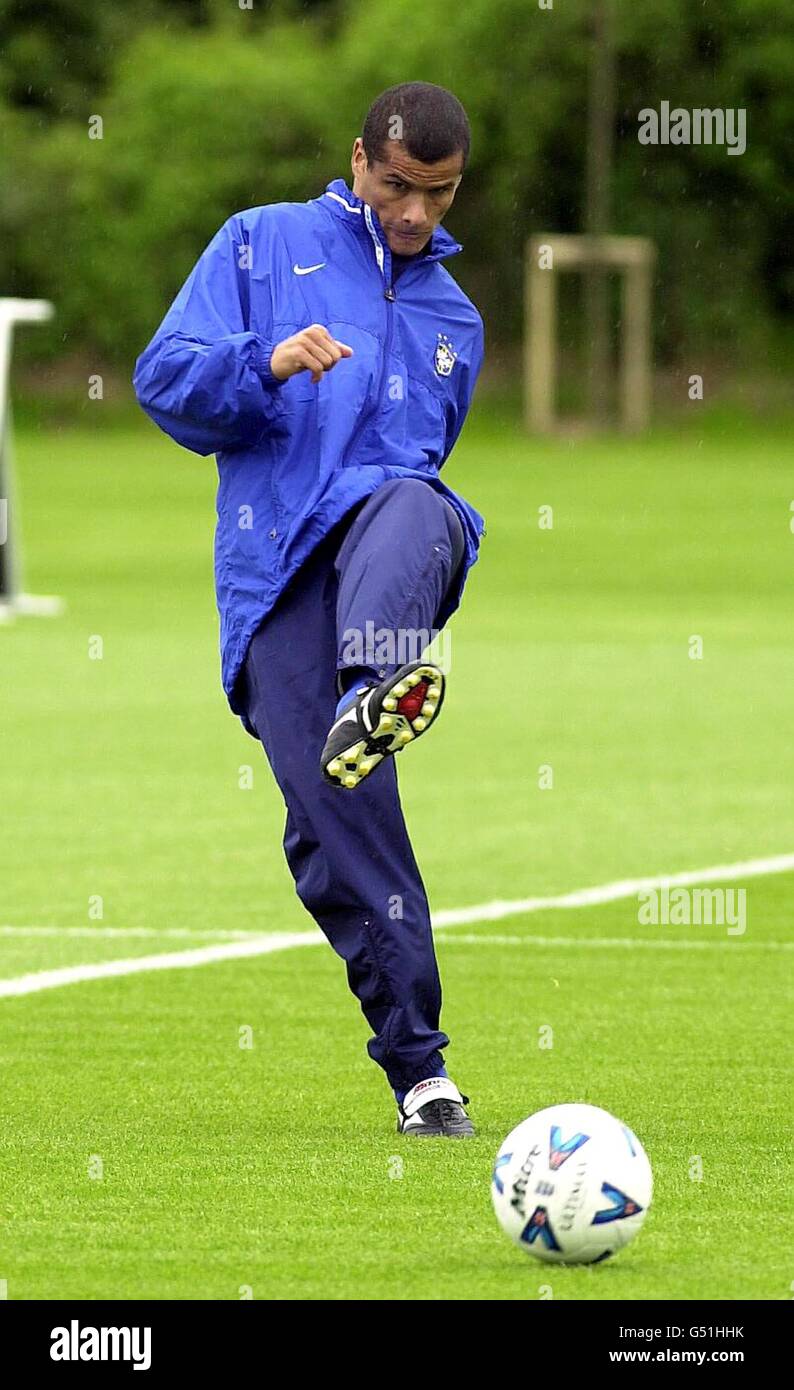 L'entraînement de football Brésil Rivaldo Banque D'Images