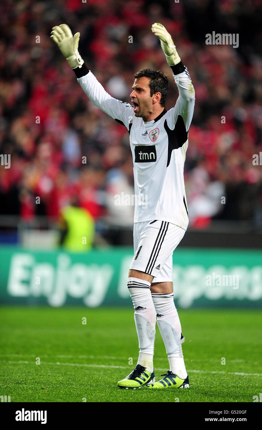 Football - Ligue des champions de l'UEFA - Round de 16 - second Leg - Benfica / Zenit St Petersburg - Estadio da Luz. Artur, gardien de but Benfica Banque D'Images