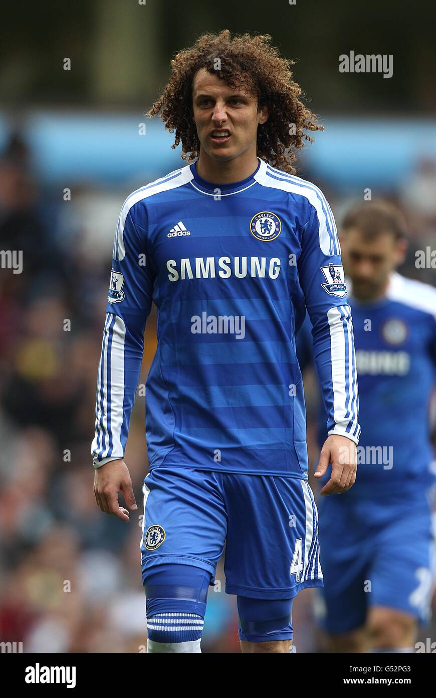 Football - Barclays Premier League - Aston Villa / Chelsea - Villa Park.David Luiz, Chelsea Banque D'Images