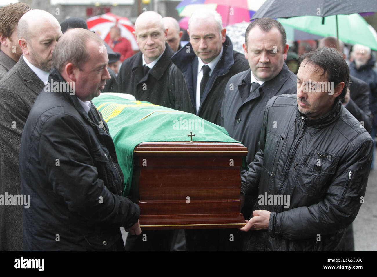 Barney McKenna funeral Banque D'Images