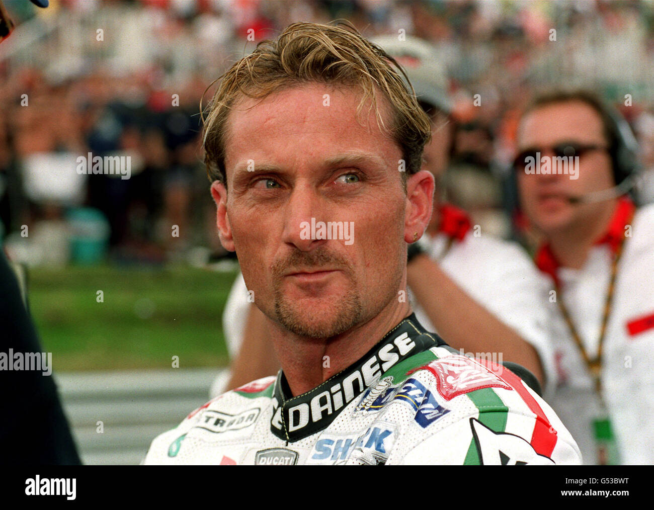 Superbikes Carl Fogarty Banque D'Images