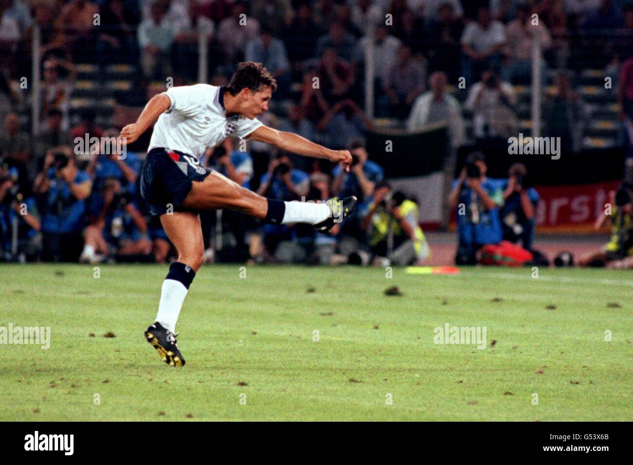 - Coupe du Monde de football Italia 90 - Semi Final - l'Allemagne de l'Ouest v Angleterre Banque D'Images