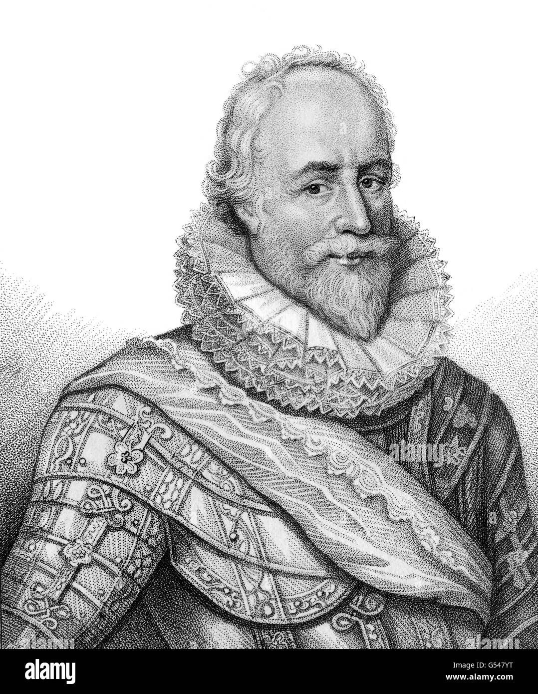Sir George Carew, 1er comte de Totnes , 1555-1629, un noble anglais, Président de Munster Banque D'Images