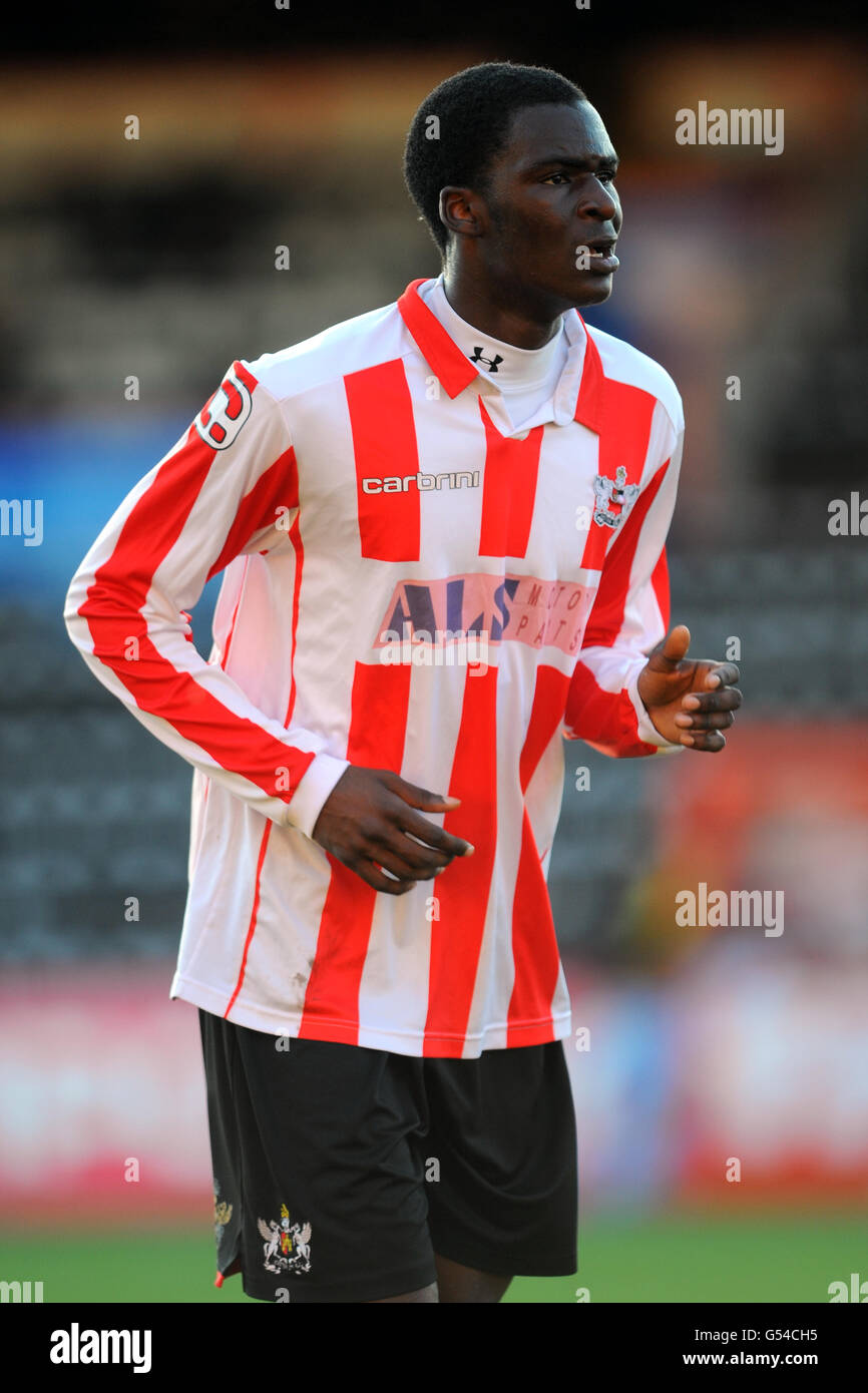 Football - coupe de l'Alliance des jeunes de la Ligue de football - finale - Exeter City / Doncaster Rovers - St James Park. Kamari Duncan, ville d'Exeter Banque D'Images