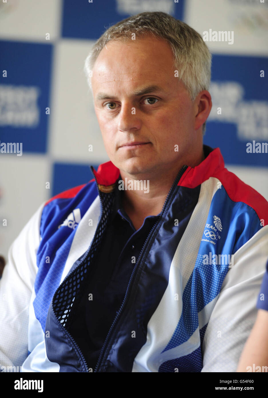 Simon Terry, de Grande-Bretagne, lors de la conférence de presse au terrain de cricket Lords, à Londres. Banque D'Images