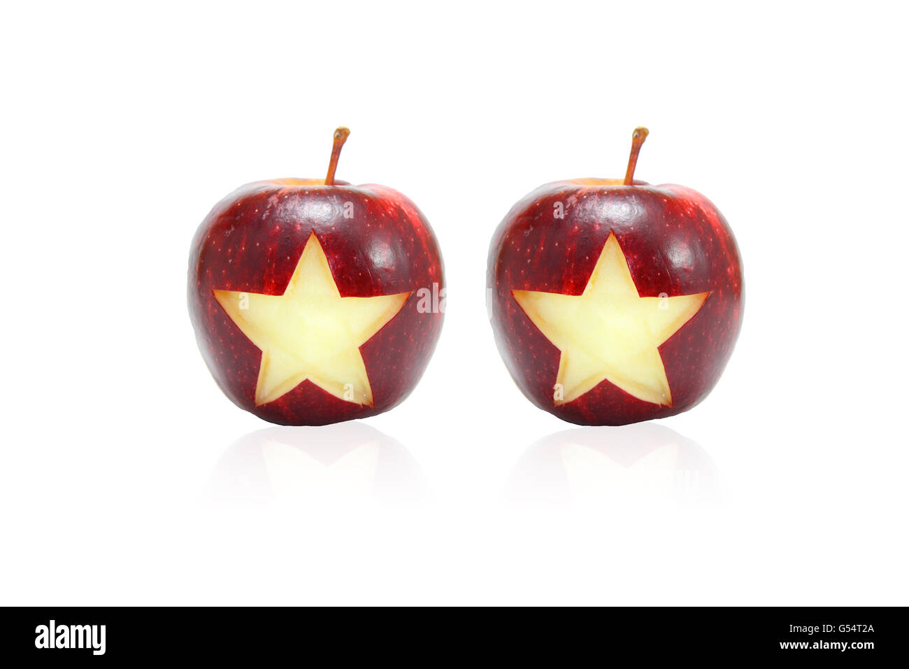 2 Star sur les pommes Banque D'Images