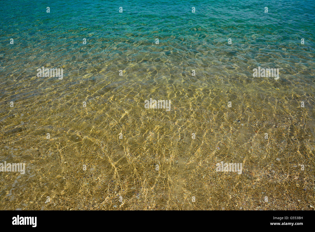 Schéma de l'eau de mer transparente Banque D'Images