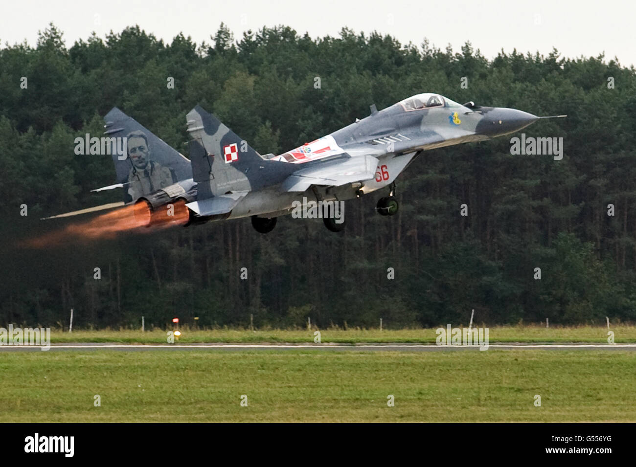 Lask, Pologne. 26 Septembre, 2015. MiG 29 de l'Armée de l'Air polonaise ©Marcin Rozpedowski/Alamy Stock Photo Banque D'Images