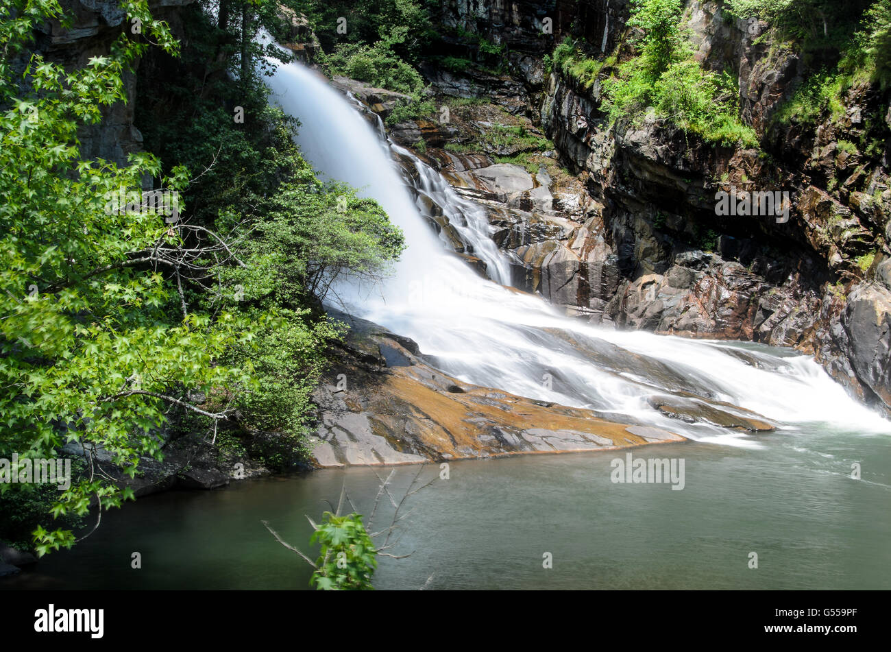 Gorges de Tallulah Falls à l'ouragan Falls dans le Nord de la Géorgie Banque D'Images