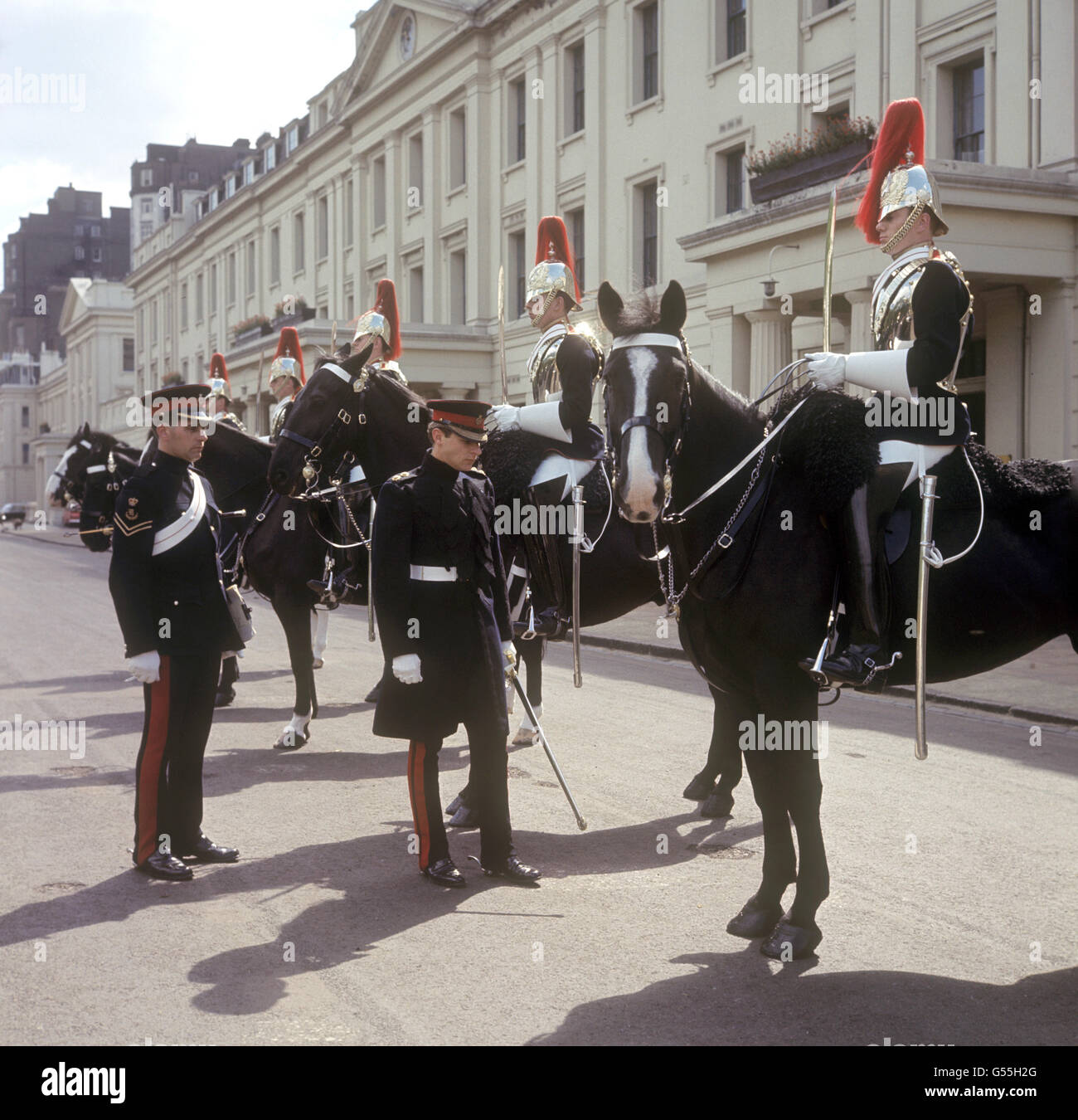 Image - Household Cavalry Division - la caserne Wellington, Londres Banque D'Images