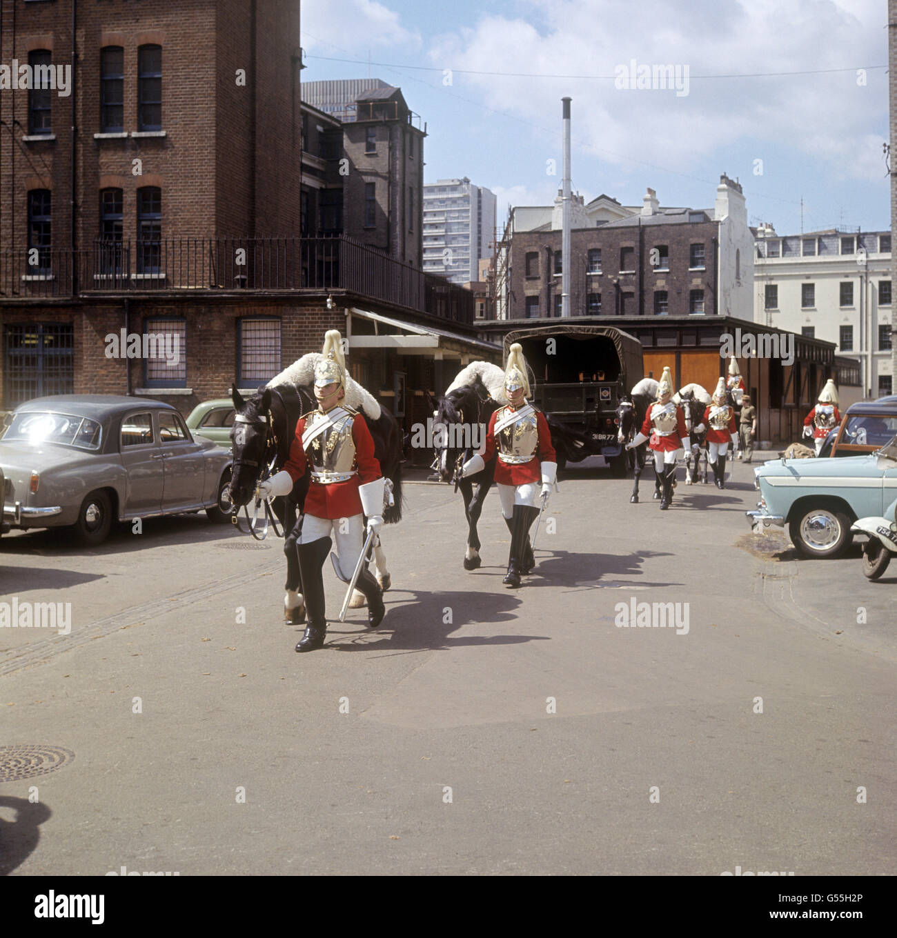 Image - Household Cavalry Division - la caserne Wellington, Londres Banque D'Images