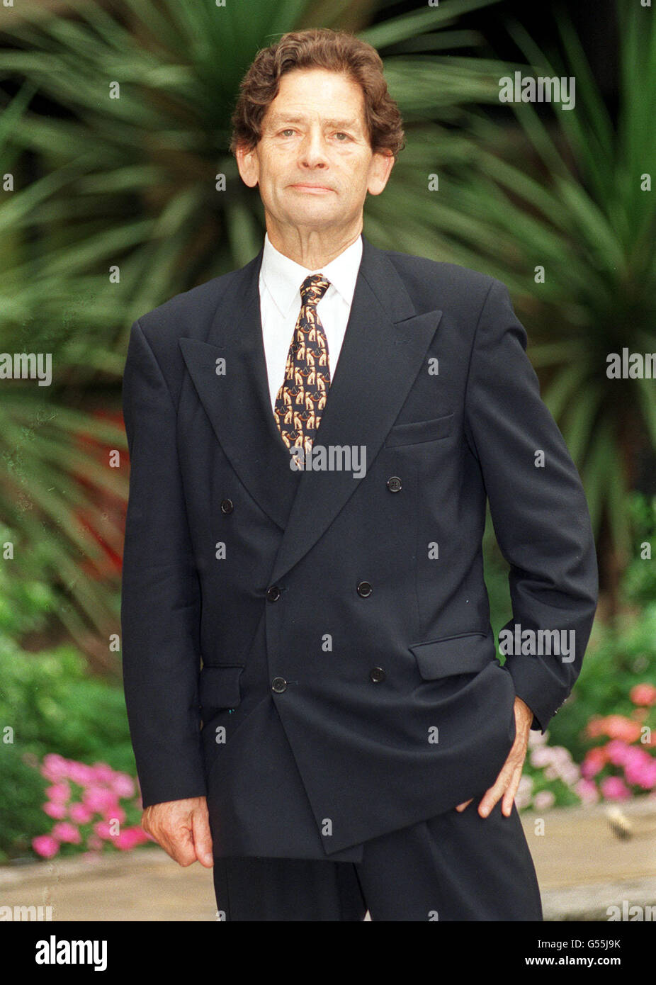 Lord Lawson en 1996. Banque D'Images