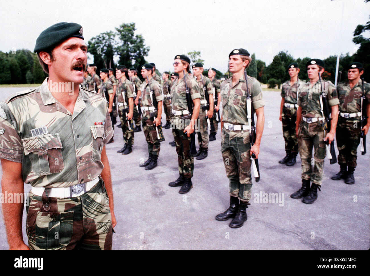 De l'armée rhodésienne : 1980 Banque D'Images