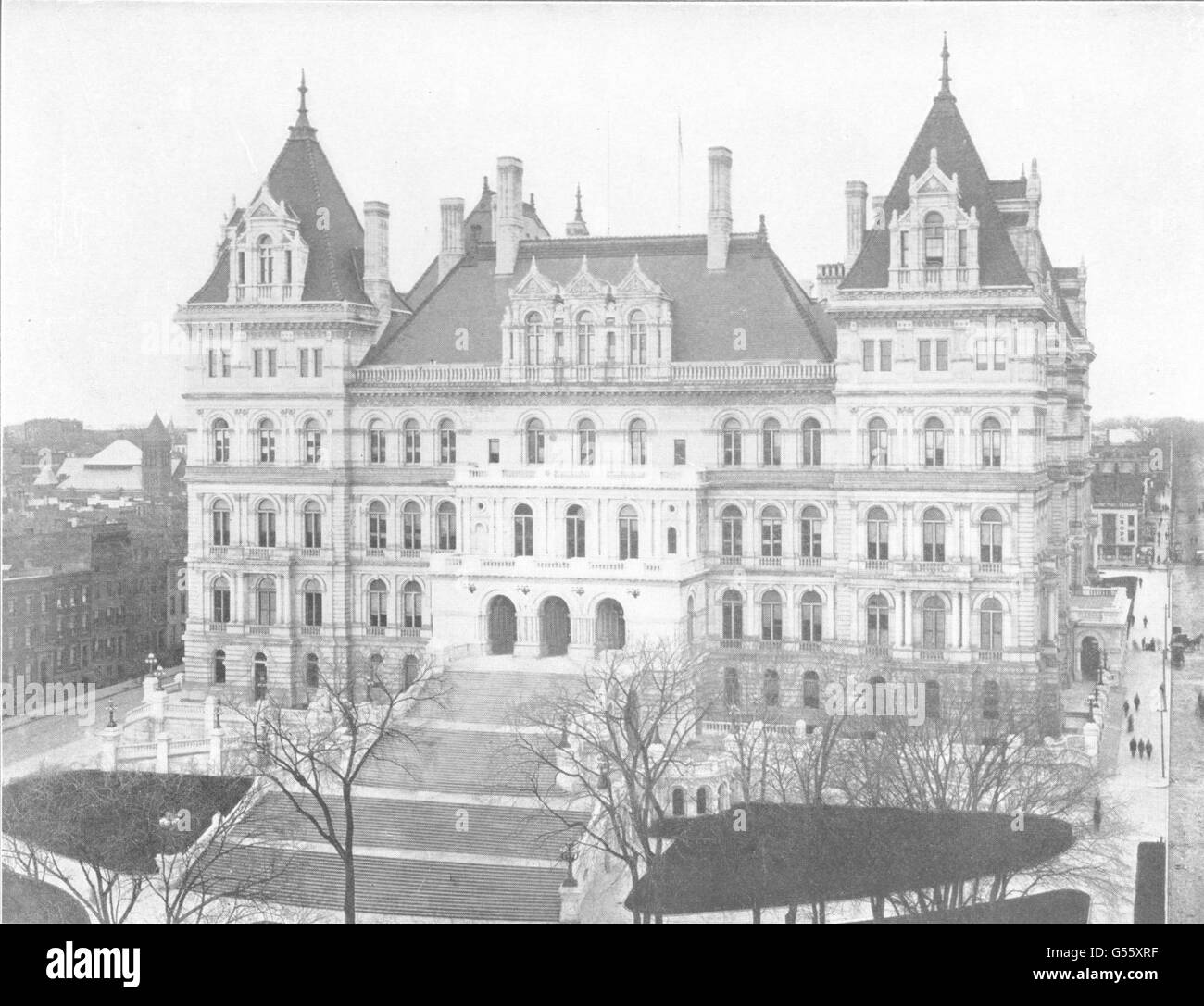 NEW YORK : la capitale de l'Etat, à Albany, antique print 1907 Banque D'Images