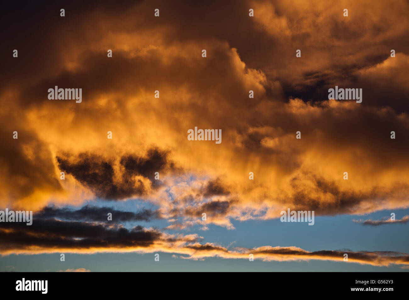 Coucher du soleil et des nuages, de l'Islande Banque D'Images