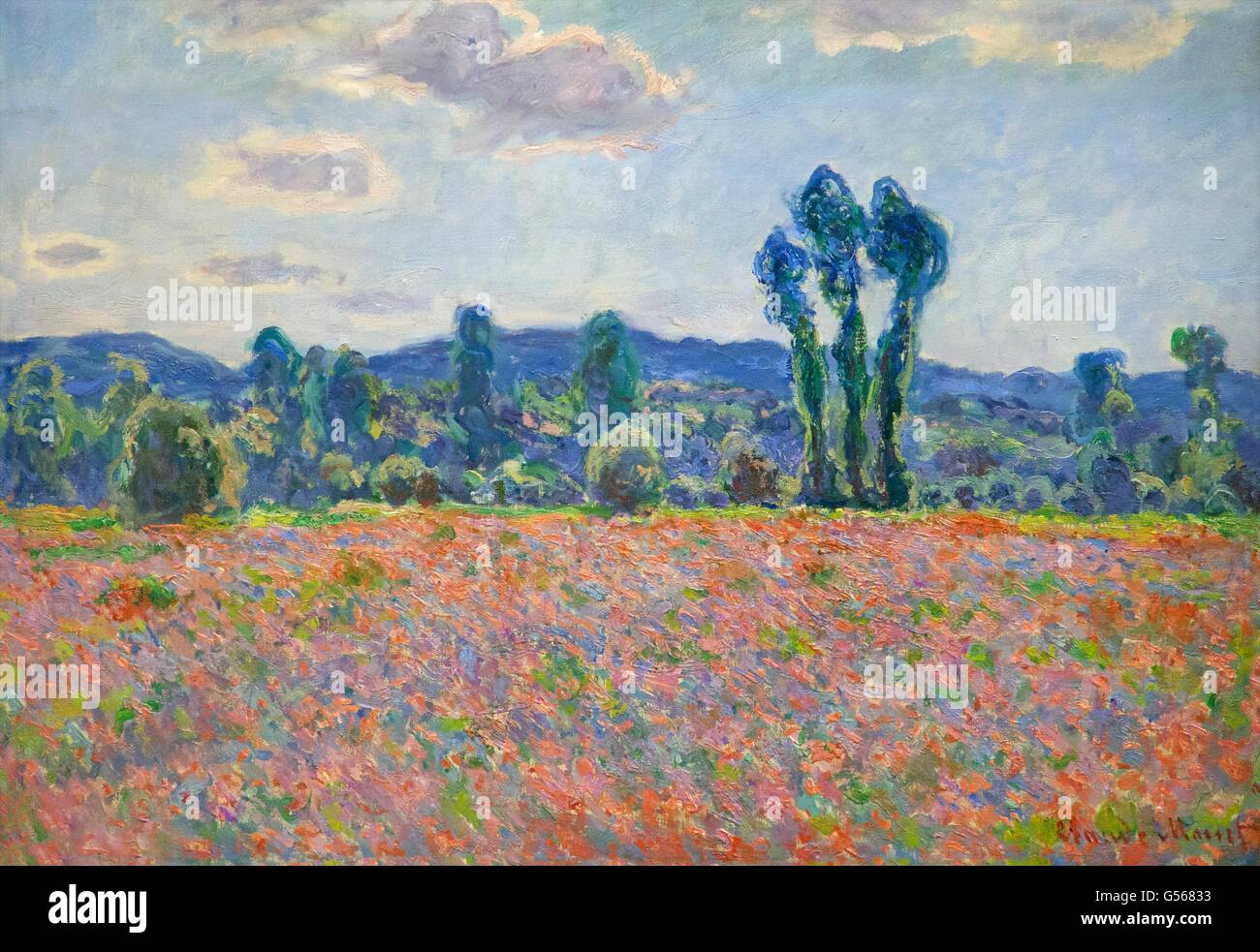 Champ de coquelicots, par Claude Monet, 1887, Musée de l'Ermitage, Saint-Pétersbourg, Russie Banque D'Images