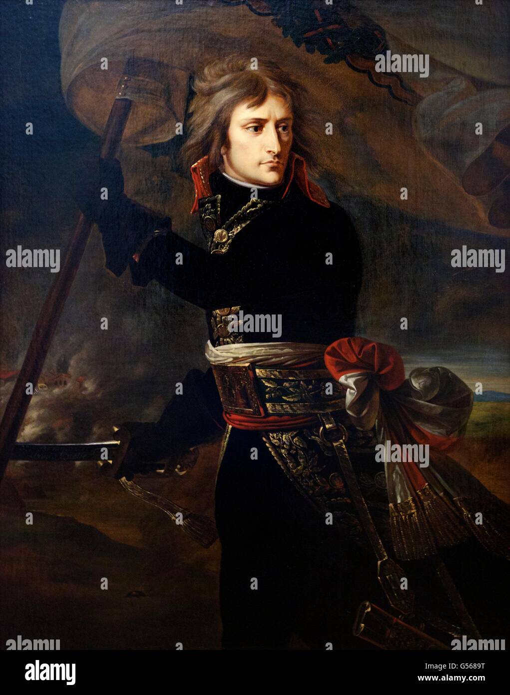 Napoléon Bonaparte sur le pont d'Arcole, par Antoine-Jean gros, 1796-1797, Musée de l'Ermitage, Saint-Pétersbourg, Russie Banque D'Images Napoléon Bonaparte sur le pont d'Arcole, par Antoine-Jean gros, 1796-1797, Musée de l'Ermitage, Saint-Pétersbourg, Russie Banque D'Images