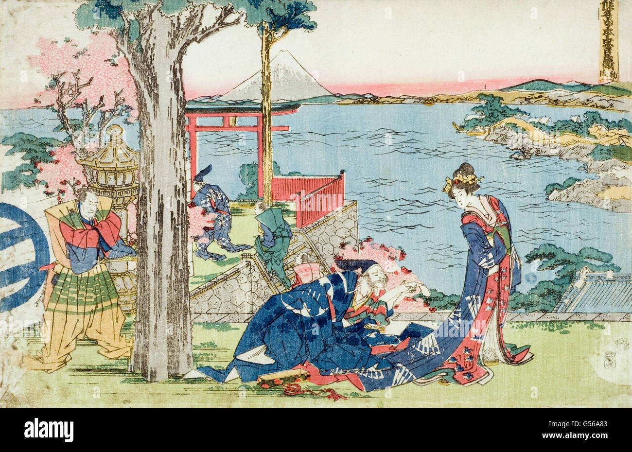 Katsushika Hokusai - Gravure sur bois Banque D'Images
