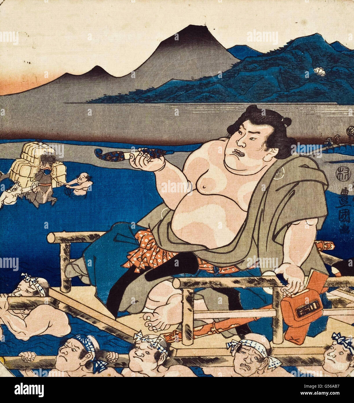 Utagawa Kunisada - Gravure sur bois Banque D'Images