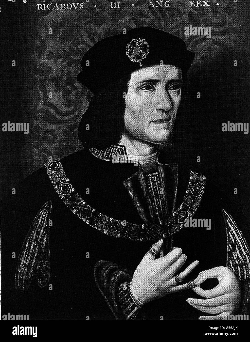 LE ROI RICHARD III : un portrait de Richard III (1452-1485), duc de Gloucester et roi Yorkiste d'Angleterre (1483-1485). Il était connu comme le meurtrier présumé de ses deux neveux dans la Tour de Londres. Il a prouvé un administrateur capable jusqu'à ce que son bref règne soit terminé par sa mort à la bataille de Bosworth. Banque D'Images