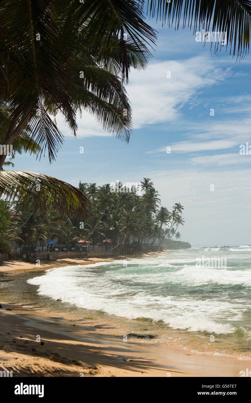 Sri Lanka, Galle Province, Unawatuna, Thalpe, Wijaya beach Banque D'Images