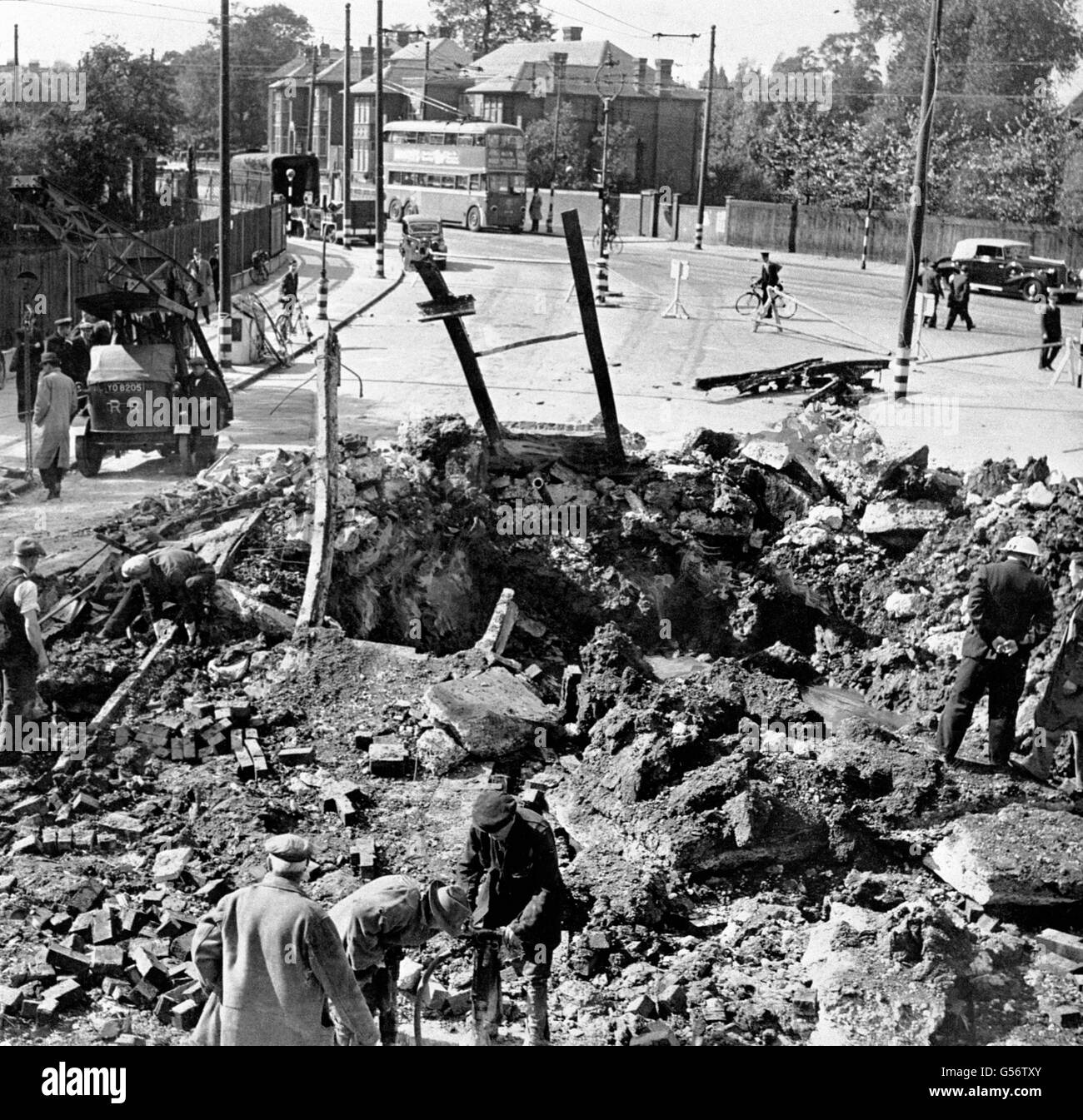 La Seconde Guerre mondiale - Empire britannique - Accueil - Avant le Blitz - Londres - 1940 Banque D'Images