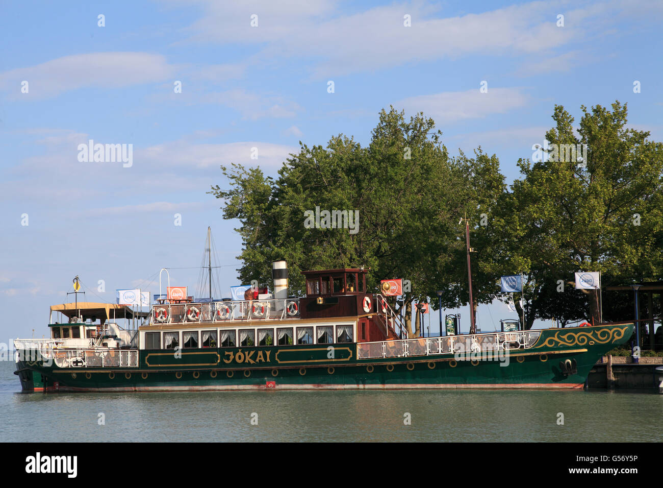 Hongrie Balatonfüred bateau de port Lac Balaton Banque D'Images