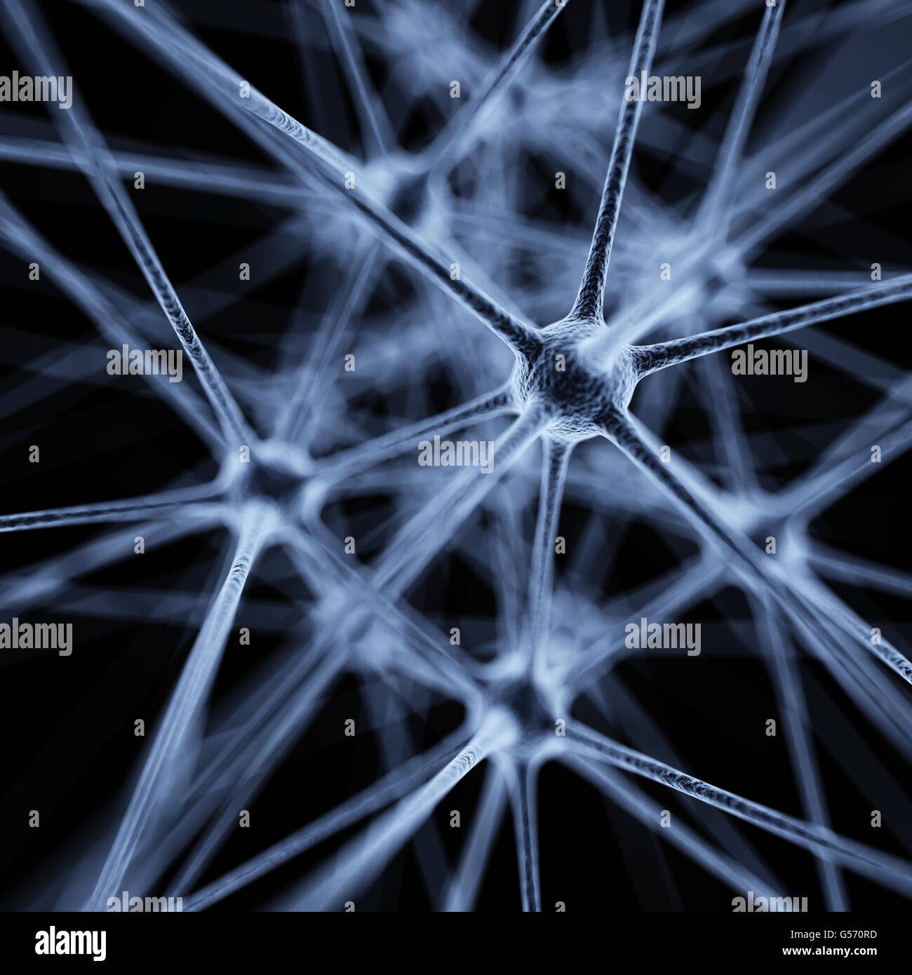 La nanostructure virus abstrait sur fond noir 3d illustration Banque D'Images