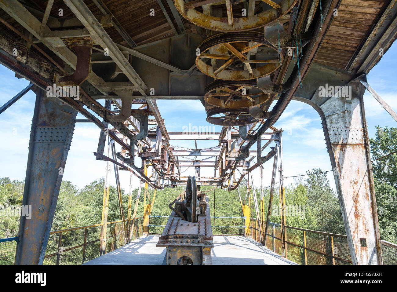 L'exploitation minière historique panier rail Banque D'Images