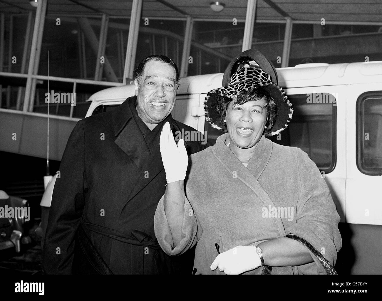 Duke Ellington et Ella Fitzgerald - London Airport Banque D'Images