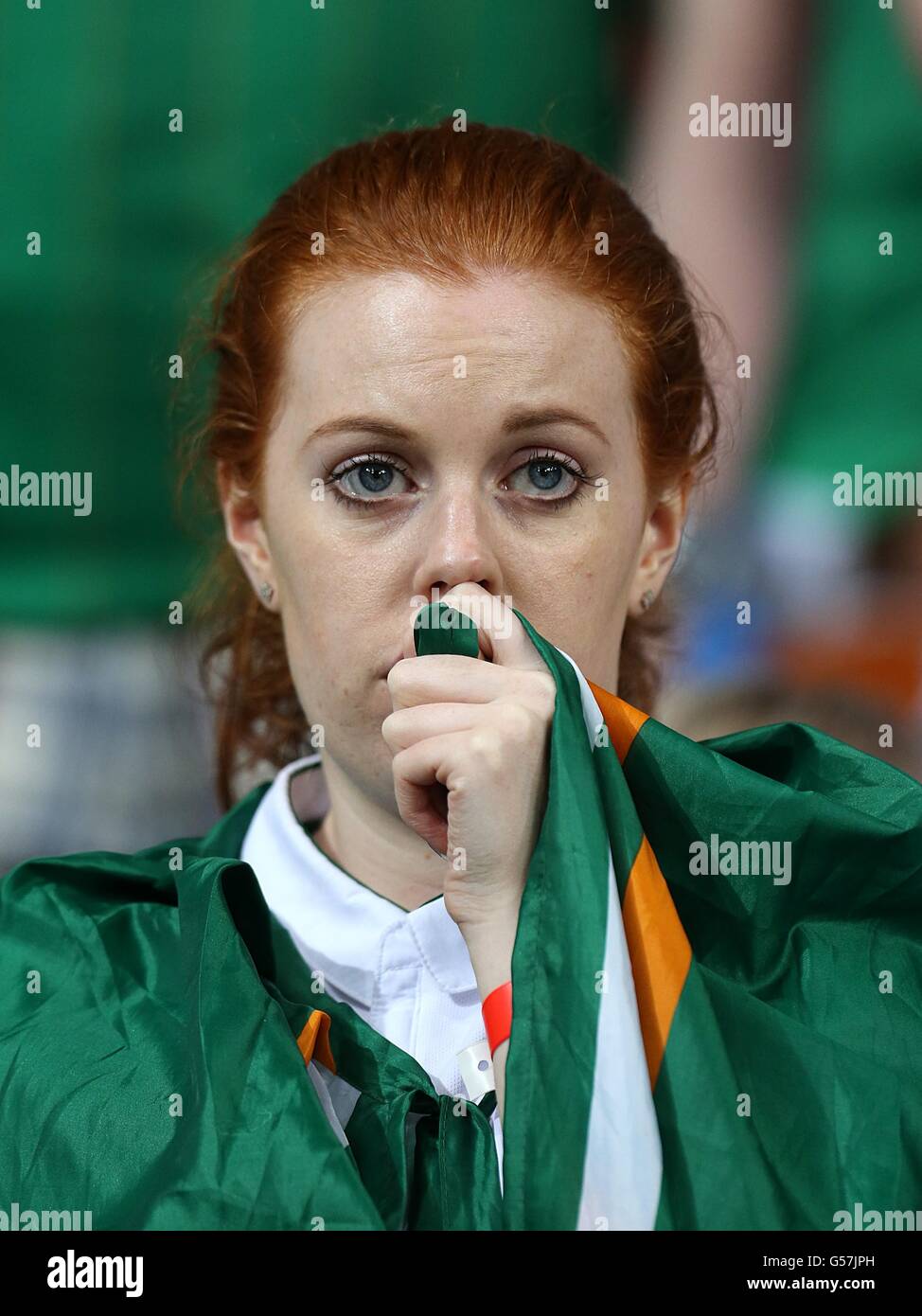 Football - UEFA Euro 2012 - Groupe C - République d'Irlande v France - Stade Municipal de Poznan Banque D'Images