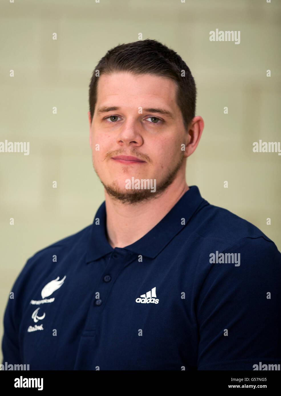 ParalympicsGB Lee Manning pose pour une photo lors de l'annonce à l'équipe communautaire de Leicester Sports Arena. ASSOCIATION DE PRESSE Photo. Photo date : lundi 20 juin 2016. Histoire voir l'activité de basket-ball des Jeux Paralympiques. Crédit photo doit se lire : Simon Cooper/PA Wire Banque D'Images