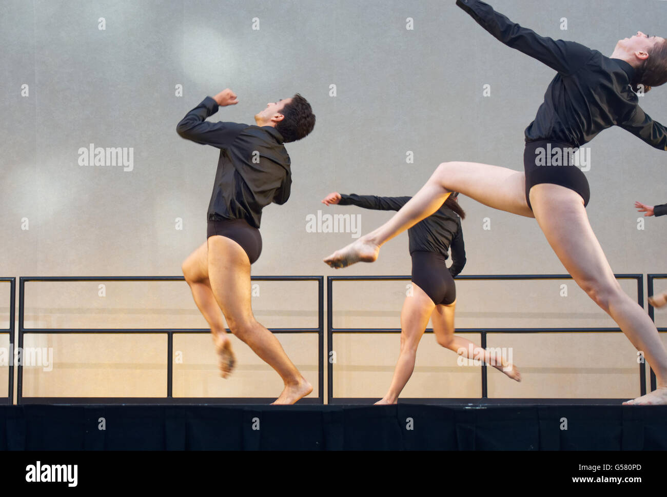 Dance Heginbotham dans la première mondiale de "l'Fandango" au jardin d'hiver dans la région de Brookfield Place, Battery Park City, New York. Banque D'Images