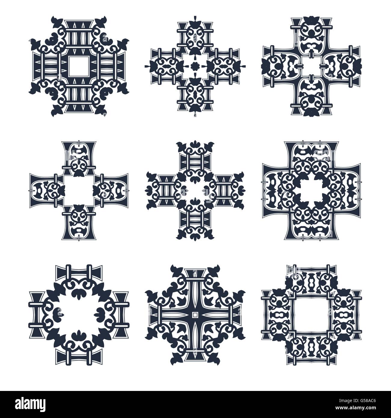 Croix tribal design vecteur collection element Illustration de Vecteur
