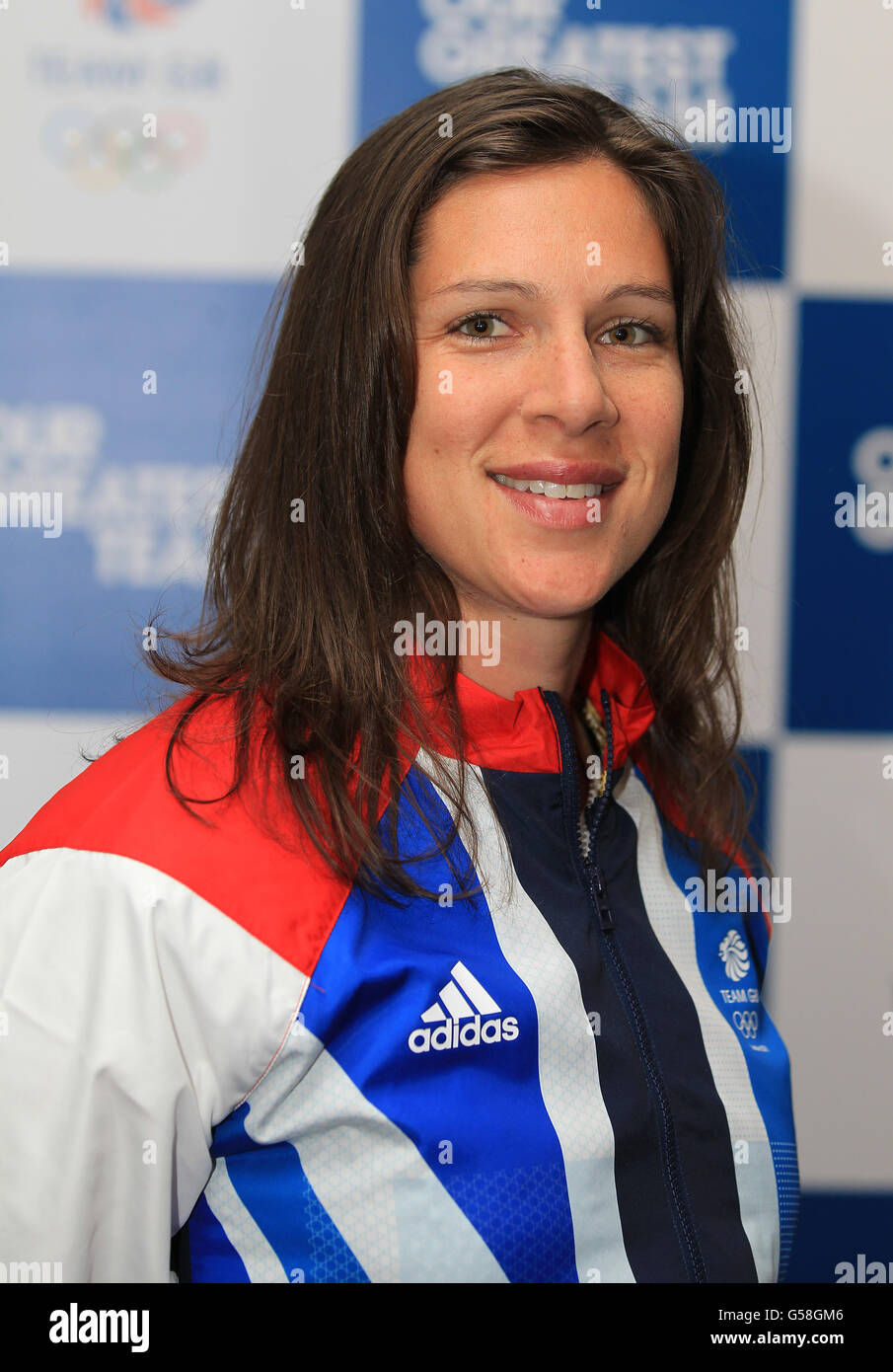 Jeux olympiques - Jeux olympiques de Londres 2012 - Team GB Kitting out - Rowing -Loughborough University.Annie Vernon lors de la séance de mise en scène de Londres 2012 à l'Université Loughborough, Loughborough. Banque D'Images