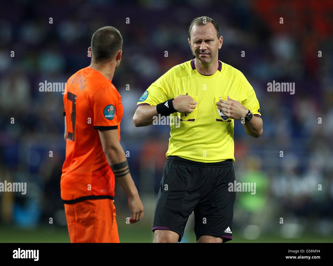 Football - UEFA Euro 2012 - Groupe B - Pays-Bas/Allemagne - Stade Metalist Banque D'Images