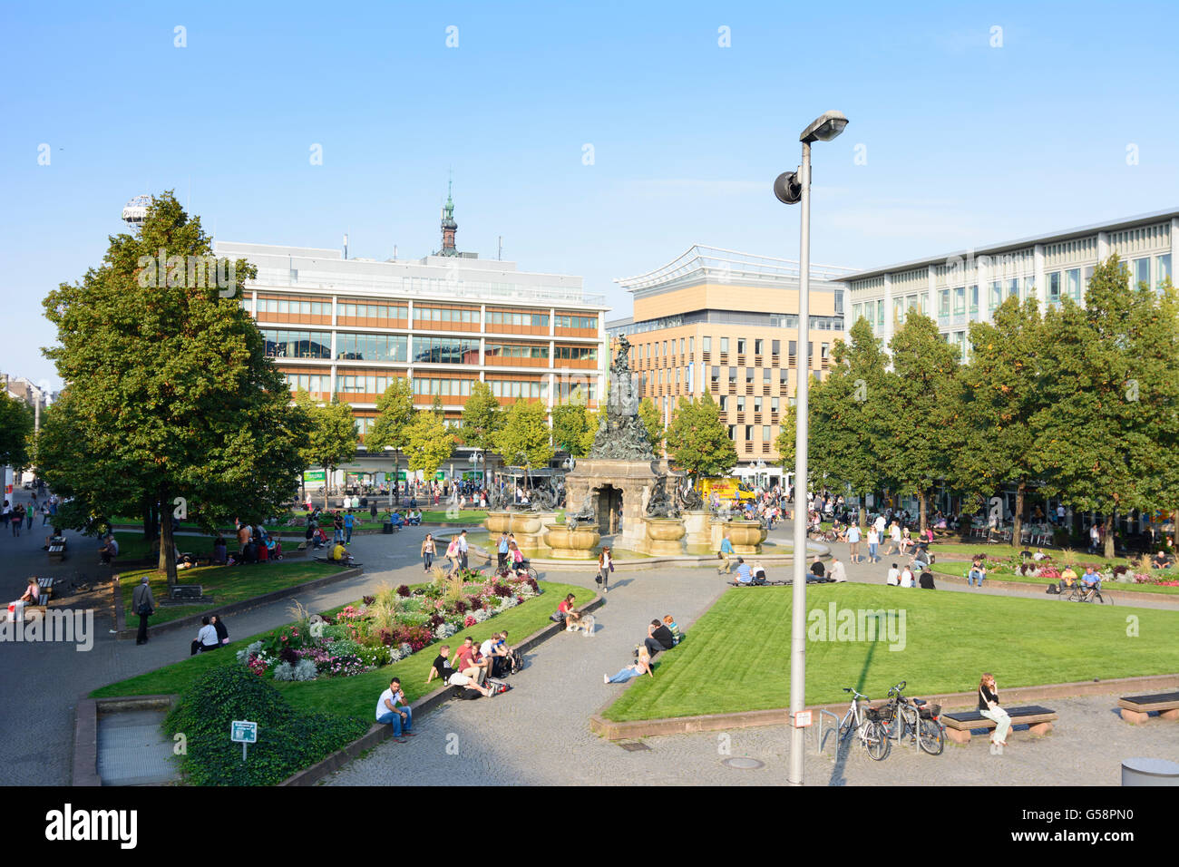 Square Paradeplatz, Mannheim, Allemagne, Bade-Wurtemberg, Kurpfalz Banque D'Images