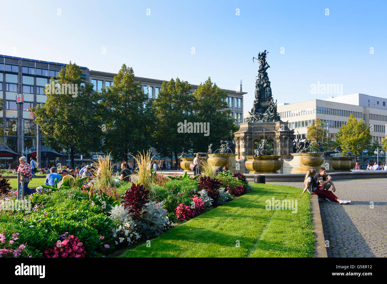 Square Paradeplatz, Mannheim, Allemagne, Bade-Wurtemberg, Kurpfalz Banque D'Images