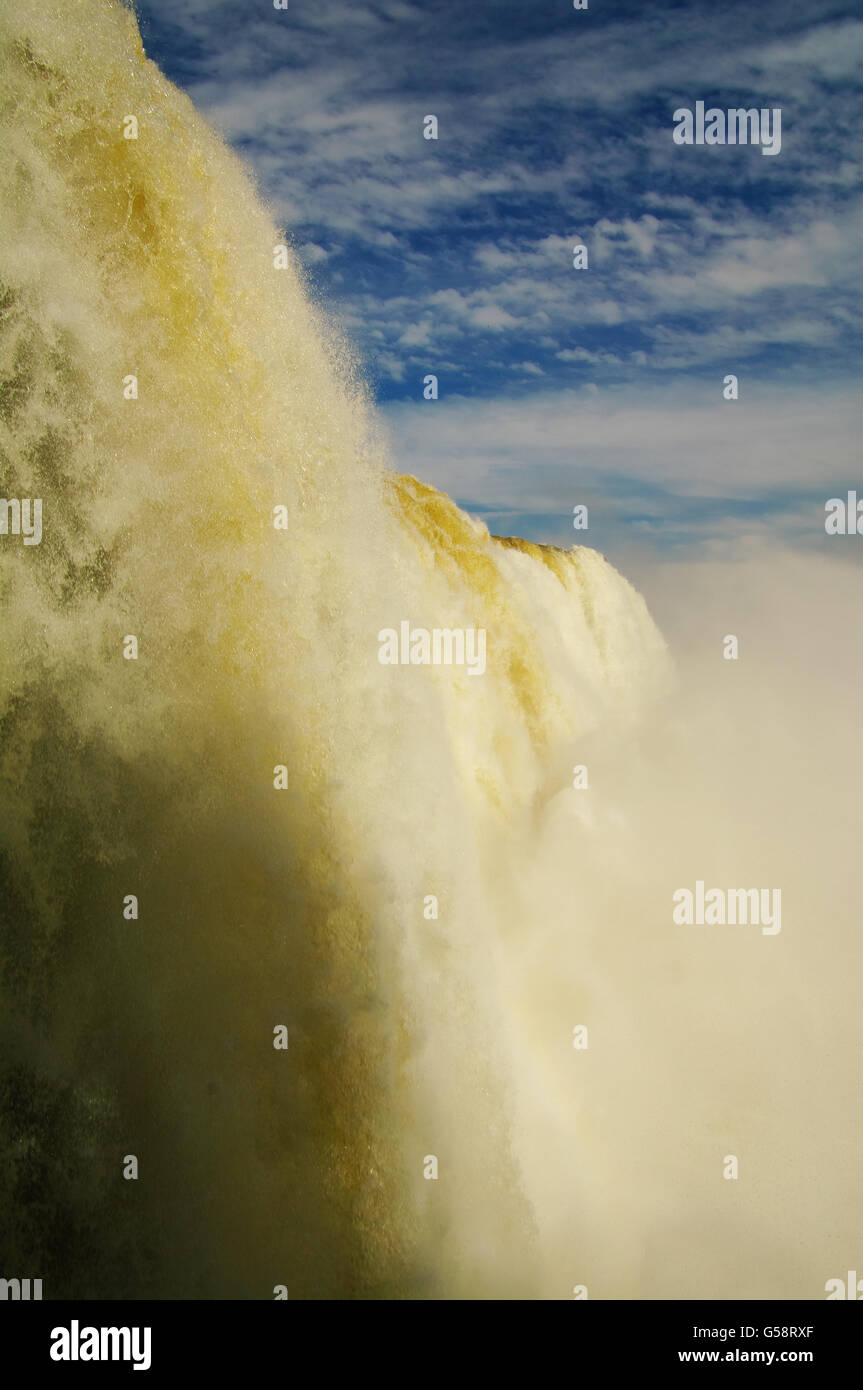 Fermer la vue des chutes d'Iguaçu Banque D'Images