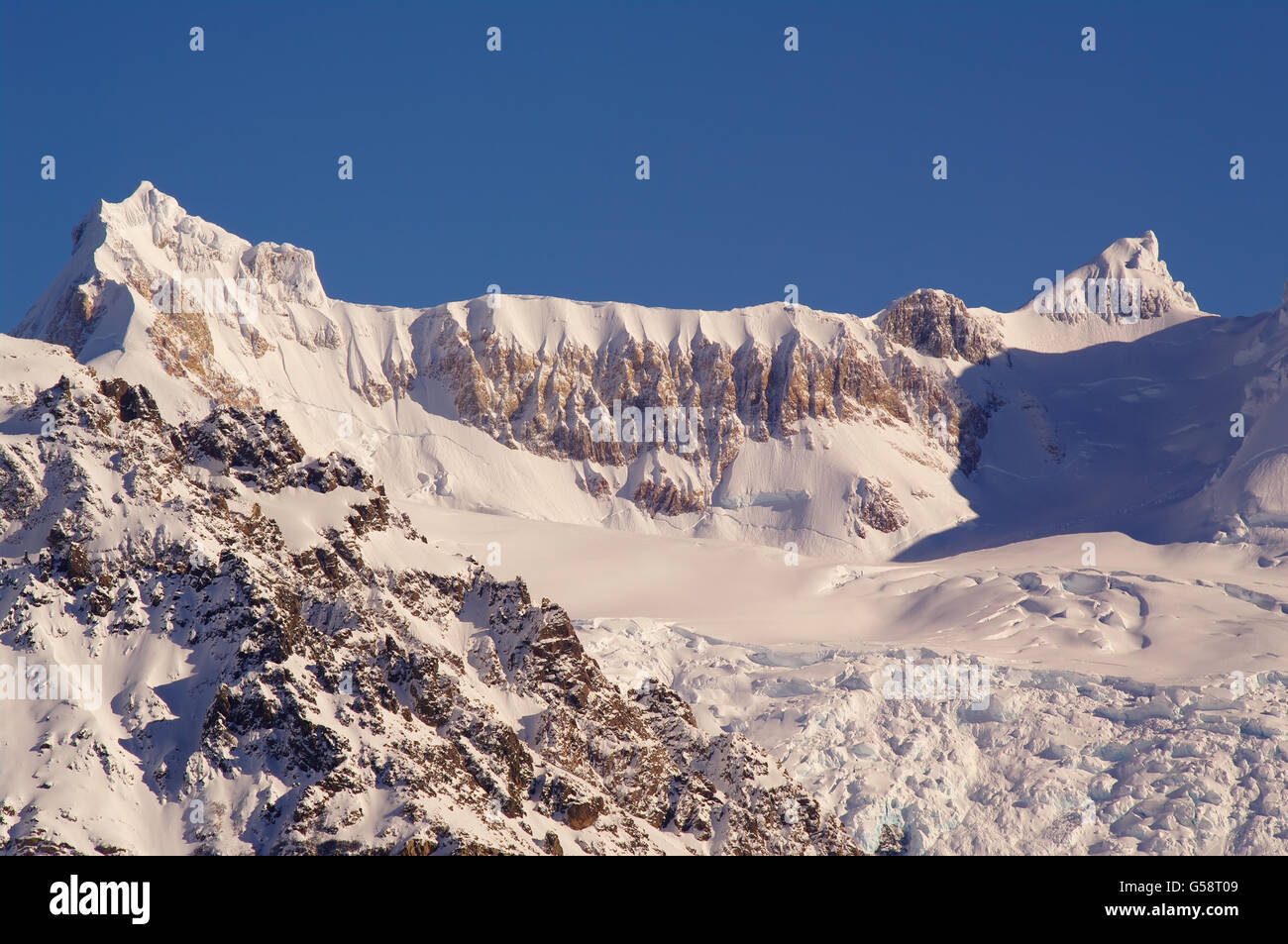 Les pics et les glaciers de Patagonie Banque D'Images