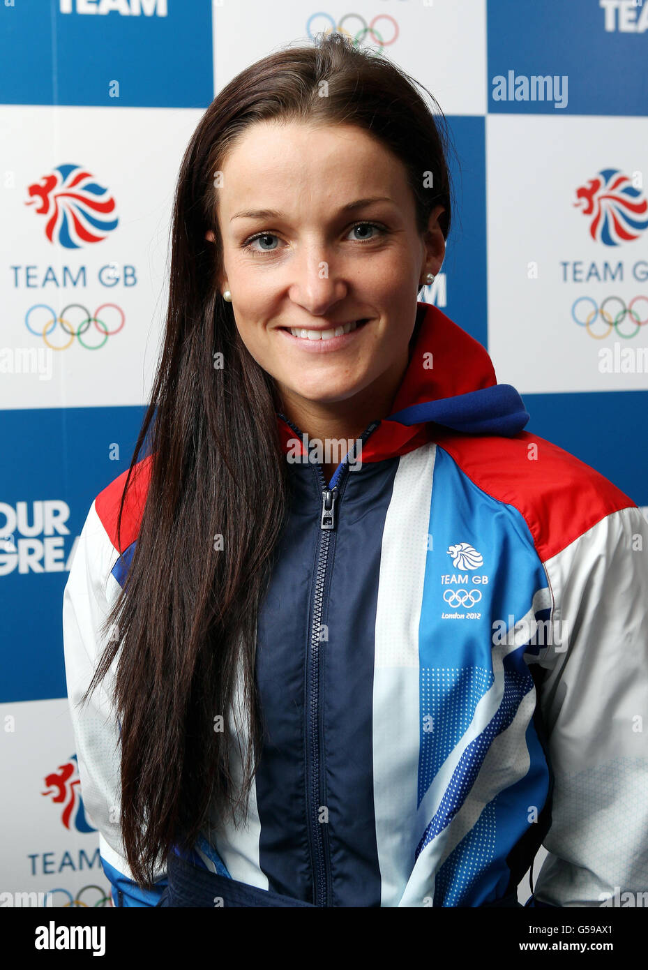 Lizzie Armitstead en Grande-Bretagne pendant la séance de mise en scène de Londres 2012 à l'université de Loughborough, Loughborough. Banque D'Images