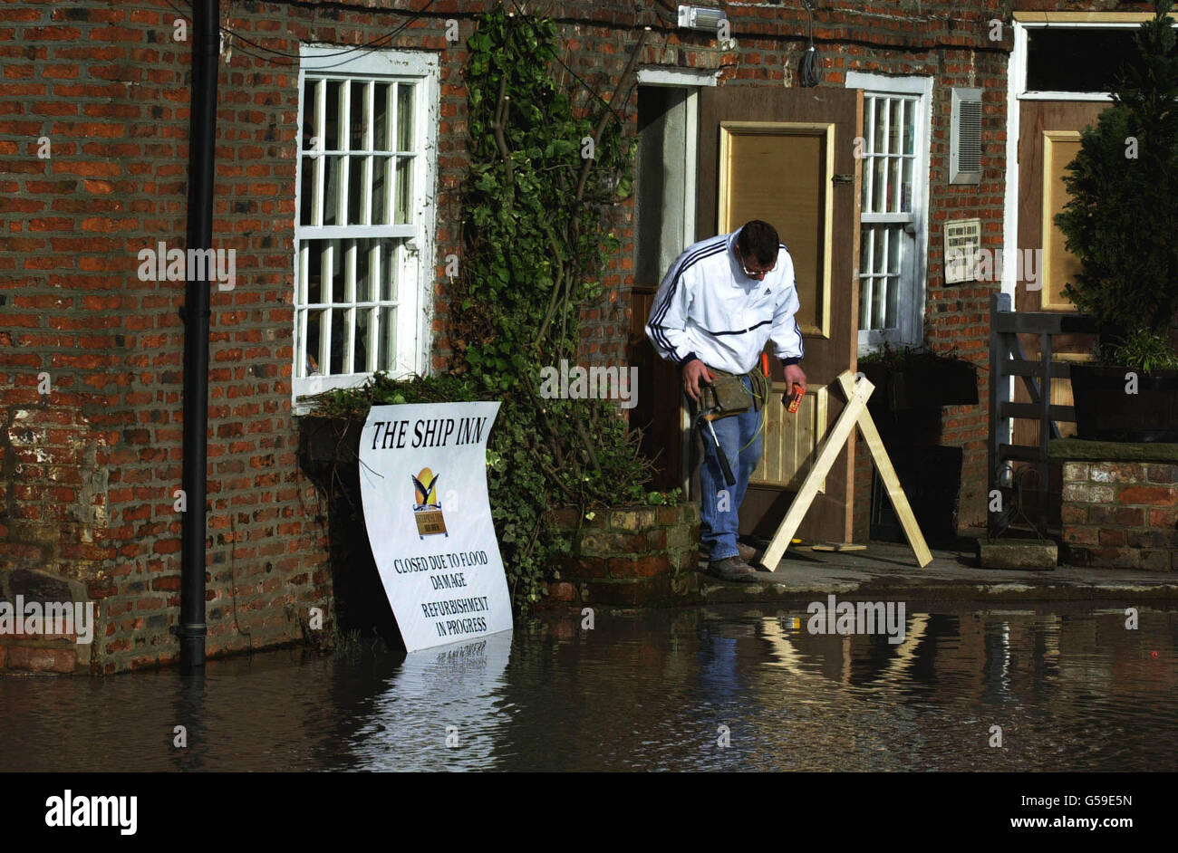 Inondations a frappé York Banque D'Images