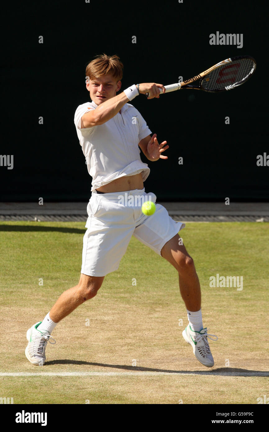 Tennis - Championnats de Wimbledon 2012 - 6e jour - le club de tennis et de  croquet de pelouse de toute l'Angleterre. David Goffin, Belgique Photo  Stock - Alamy