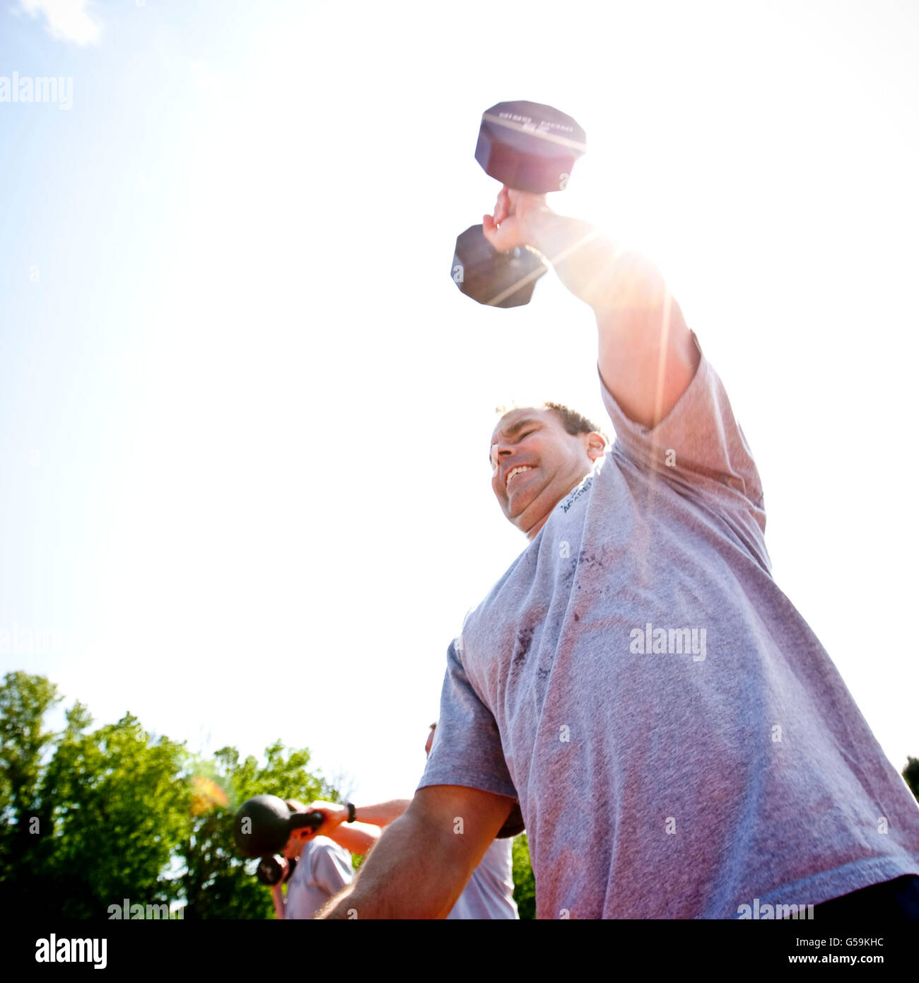 Les agents de police de partout dans le pays et à l'étranger exercice sur une piste à l'Académie nationale du FBI à Quantico, Virginie, USA, 12 mai Banque D'Images