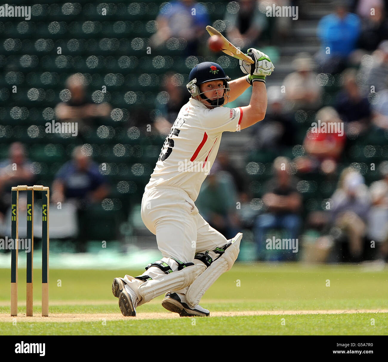 Cricket - LV= Championnat du comté - Division un - troisième jour - Surrey / Lancashire - le terrain de sport.Steven Croft, de Lancashire, a terminé inbattu sur une carrière meilleure 154 contre Surrey. Banque D'Images