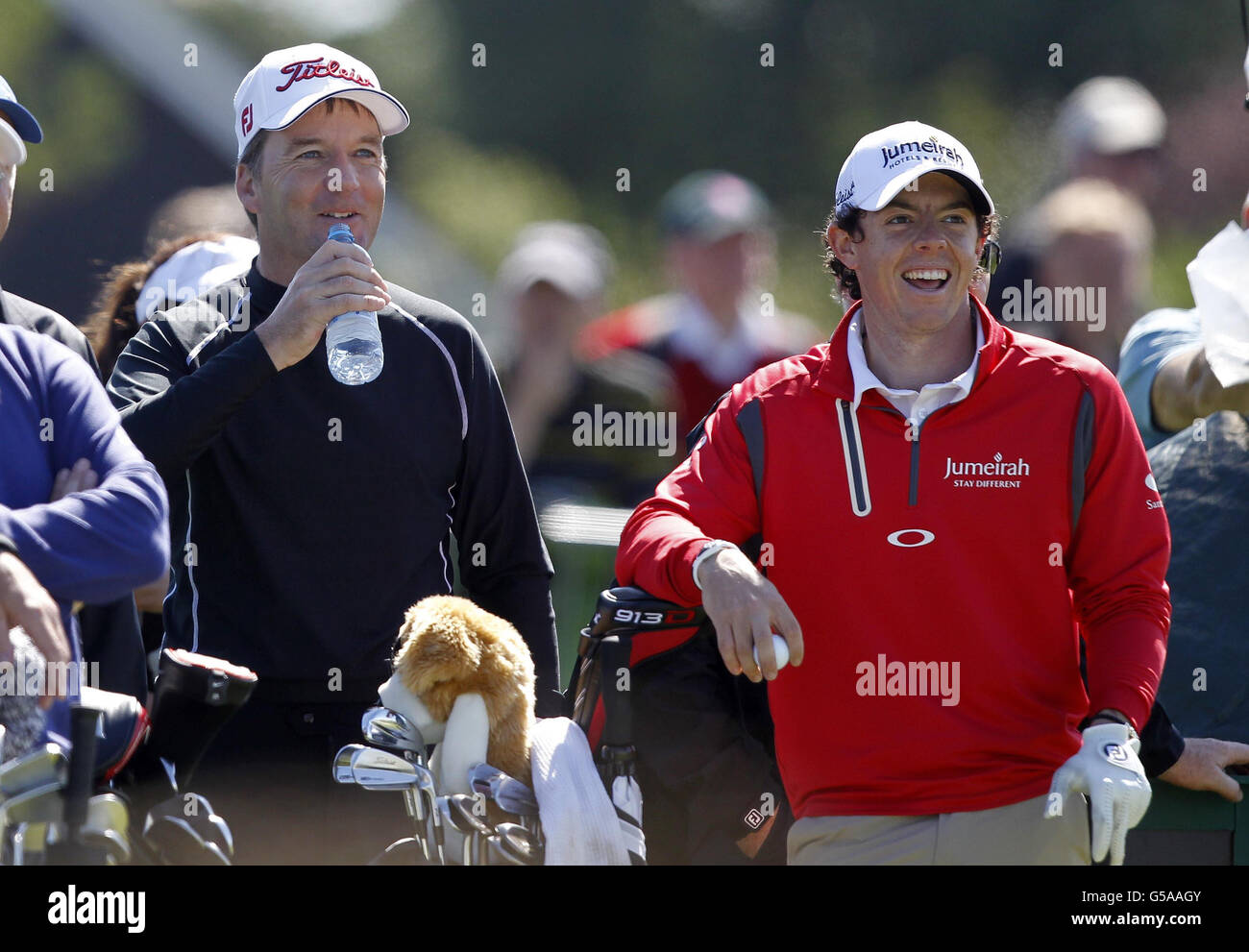 Rory McIlroy d'Irlande du Nord pendant la quatrième journée d'entraînement pour le Championnat d'Open 2012 au Royal Lytham & St. Annes Golf Club, Lytham & St Annes. Banque D'Images