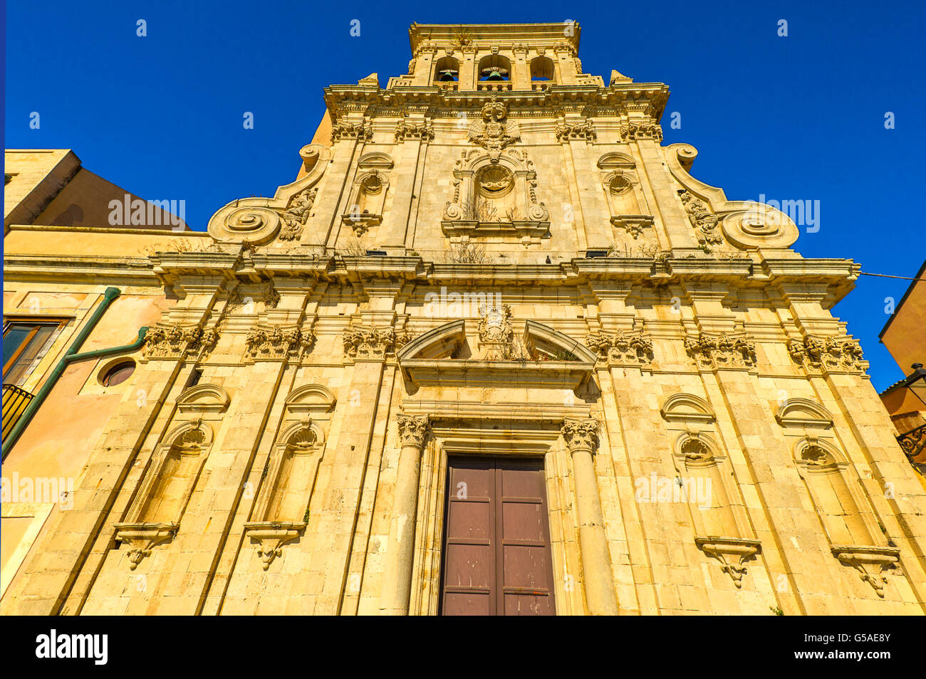 Italie Sicile Syracuse Ortigia Eglise de Santo Spirito Banque D'Images