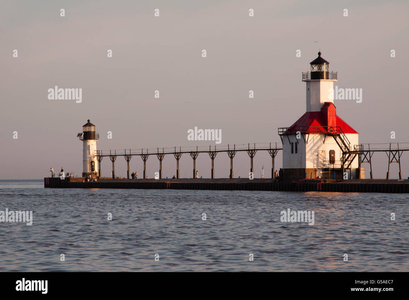 Le phare de St Joseph au lever du soleil Banque D'Images