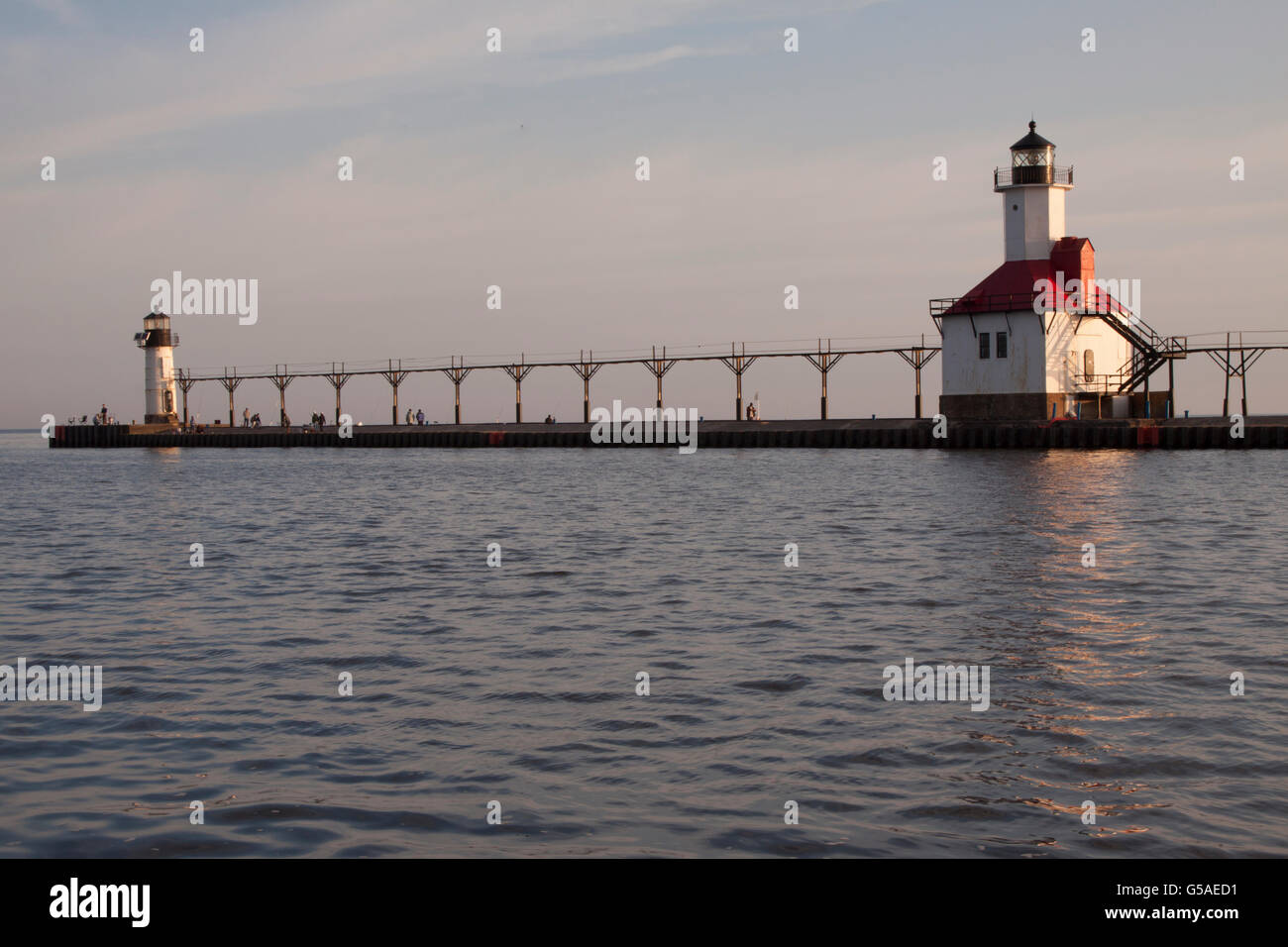 Le phare de St Joseph au lever du soleil Banque D'Images